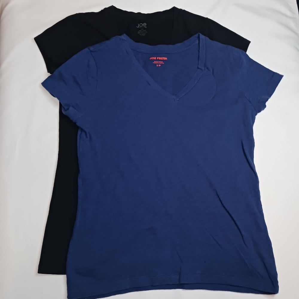 Joe Fresh V-Neck Cap Sleeve T-shirt Bundle.
